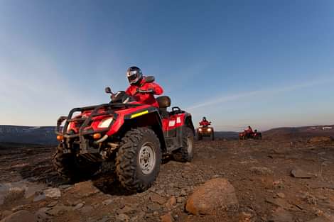 ATV riding as part of the Fast Lava day tour from Reykjavik 