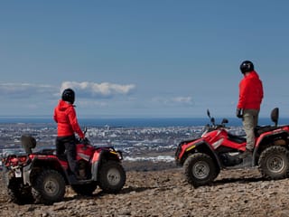 ATV riding as part of the Fast Lava day tour from Reykjavik