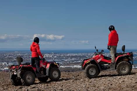 ATV riding as part of the Fast Lava day tour from Reykjavik 