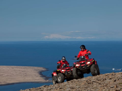 ATV riding as part of the Fast Lava day tour from Reykjavik