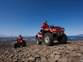 ATV riding as part of the Fast Lava day tour from Reykjavik