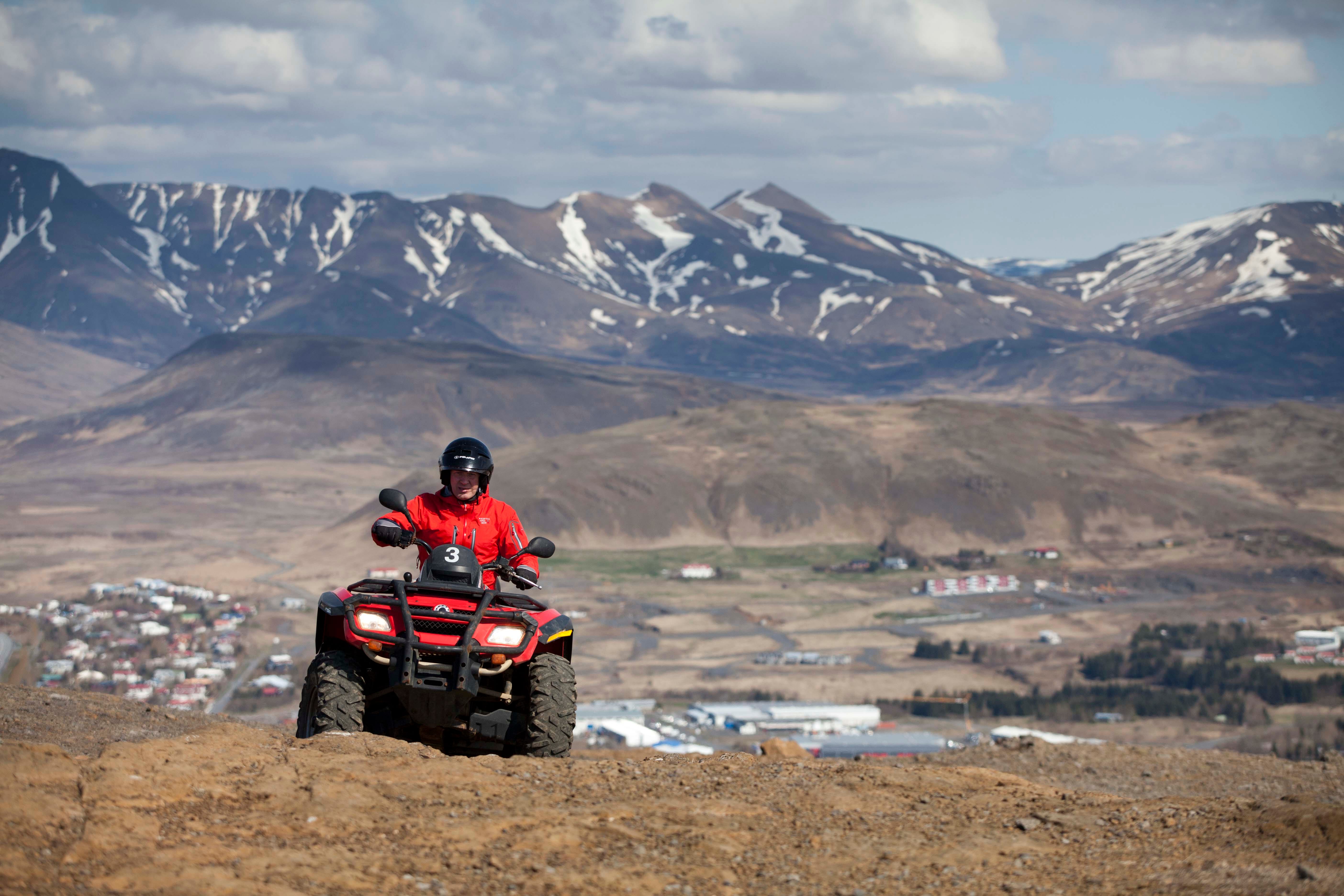 ATV riding as part of the Fast Lava day tour from Reykjavik 