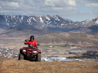 ATV riding as part of the Fast Lava day tour from Reykjavik