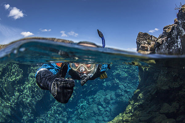 Snorkeling and Golden Circle Sightseeing Tour from Reykjavík. 