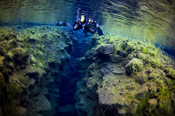 Snorkeling in Silfra Fissure in Þingvellir National Park